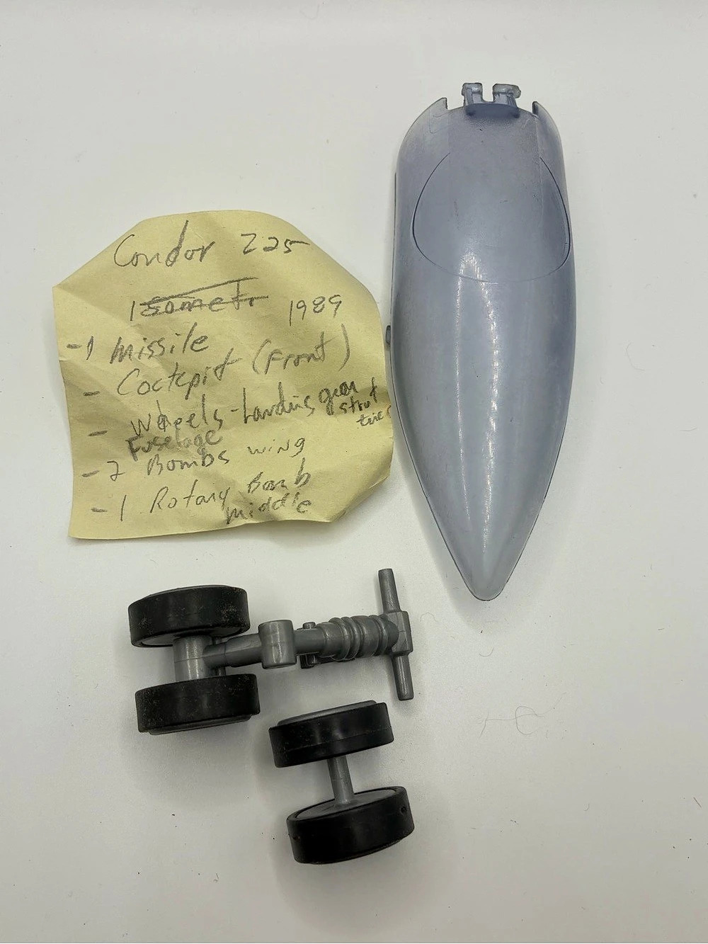 Hasbro G.I. Joe Cobra Condor Z25 Gray & Black Parts